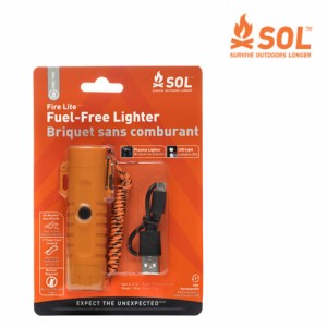 SOL エスオーエル USB充電式 防水 電動ライター ファイヤーライト フューエルフリーライター 13712-9