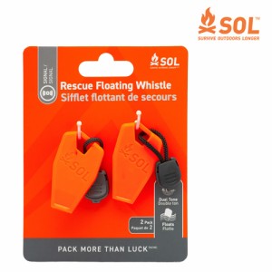 SOL エスオーエル レスキューフローティングホイッスル Rescue Floating Whistle 2 Pack  14065-5