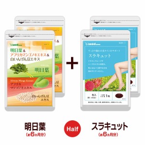 クーポン配布中　ハーフ＆ハーフSET 明日葉＆スラキュット　各約6ヵ月分　メール便送料無料 健康維持