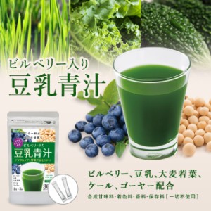 北欧産ビルベリー入り豆乳青汁 30包 ケール 野菜 drink 健康食品