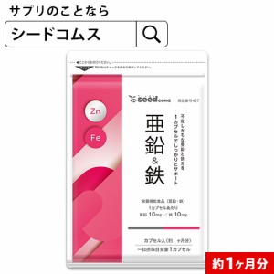 クーポン配布中 亜鉛＆鉄 約1ヵ月分 サプリメント 栄養機能食品 健康食品 亜鉛10mg 鉄10mg