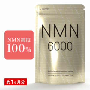 クーポン配布中 NMN6000 サプリ 約1ヵ月分 純度100％ 1袋に6,000mg高配合 国内製造 サプリメント ニコチンアミドモノヌクレオチド ＮＭＮ