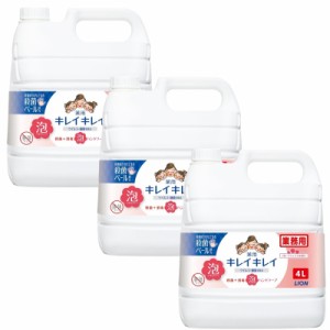 キレイキレイ 薬用泡ハンドソープ フルーツミックスの香り4L×3 ケース販売 送料無料 手洗い せっけん ハンドソープ 業務用