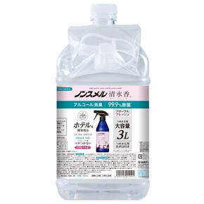 ノンスメル清水香  フローラルフレッシュの香り  つめかえ 大容量 3Ｌ 送料無料 布 衣類 消臭 除菌 ウイルス除去 汗 タバコ