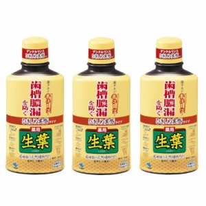 【送料無料】ひきしめ生葉液(しょうようえき) 歯槽膿漏を防ぐ デンタルリンス 液体歯磨き ハーブミント味 330ml×3【3個セット】