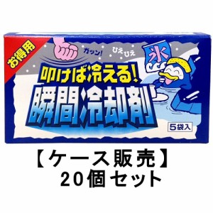 保冷剤 叩けば冷える 瞬間冷却剤 5枚入り×20【ケース販売】送料無料 熱中症対策 冷たい 氷 暑さ 冷え アウトドア