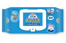 アテント流せるおしりふき無香料７２枚