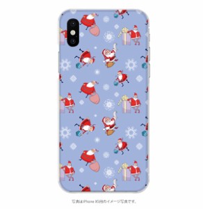 多機種対応スマホケースメリークリスマス　サンタ　雪　プレゼント