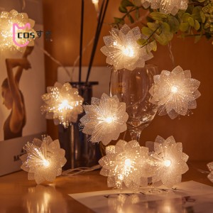 LEDイルミネーションライト 花模様 クリスマスライト ストリングライト　デコレーション Xmas 装飾 雰囲気灯