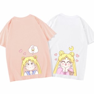 美少女戦士セーラームーン　月野うさぎ　半袖 Tシャツ女性用アニメ周辺　二次元 cosplay 小物 コスプレ衣装