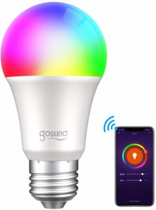 【Works with Alexa認定】ゴウサンド(Gosund) WiFiスマート電球 スマート LED ランプ マルチカラー E26 スマートライト Alexa/Google hom