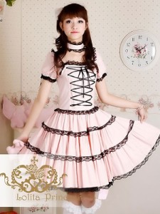 甘いロリータドレスOP　2021　プリンセス　ピンク　タイ　レット　レース　コットンロリータワンピースドレス　アイドル衣装