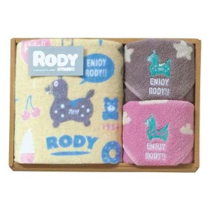 Rody(ロディ) フェイスタオル＆タオルハンカチ2P 内祝い 結婚内祝い 出産内祝い おしゃれ 贈り物 ギフト