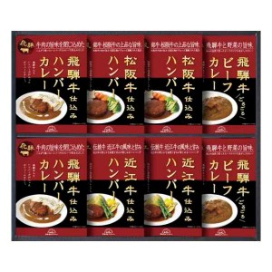 飛騨高山ファクトリー 松阪牛・近江牛・飛騨牛仕込みハンバーグ＆カレー詰合せ 食品 内祝い 結婚内祝い 出産内祝い おしゃれ 贈り物 ギフ