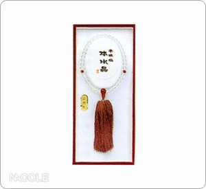 (数珠・念珠)女性用天然水晶(メノウ仕立)(内祝い ギフト 贈り物 お返し)