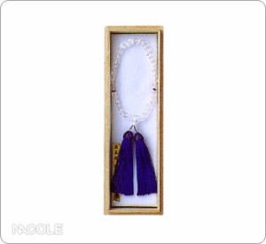 (数珠・念珠)女性用本水晶 切子(内祝い ギフト 贈り物 お返し)