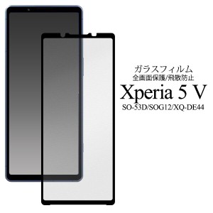 xperia5 v フィルム 保護フィルム xperia5V ガラス 全面保護 so-53d sog12 so53d ガラスフィルム エクスペリア5v 自己吸着 xperia 5 v xp