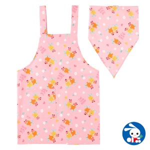 三角巾付きエプロン(ルルロロ)【110cm・130cm】[ エプロン 子供エプロン 子どもエプロン キッズエプロン 女の子 女児 子供 子ども こど