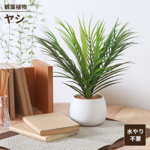 フェイクグリーン 観葉植物 人工観葉植物 ヤシ セラミックポット 卓上 インテリアガーデン お手入れ不要 おしゃれ 人工植物