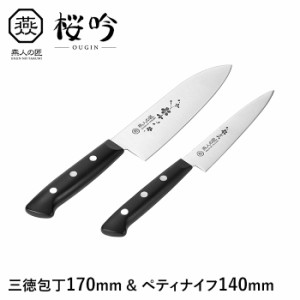 包丁 セット 三徳包丁 刃渡り170mm ペティナイフ 140mm ステンレス刃物鋼 家庭用 調理器具 日本製 燕 ほうちょう ギフト 新生活