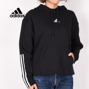 アディダス adidas スポーツウェア レディース カジュアル トレーニング トップス  運動 W ESS 3S DK スウェットパーカー GS1349 黒