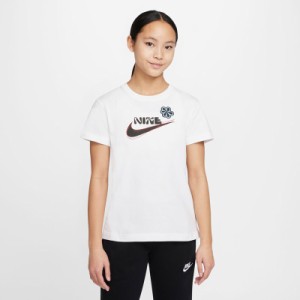 ナイキ nike キッズ ジュニア Tシャツ 半袖 スポーツ ファッション YTH ガールズ NSW HILO クラフト S／S Tシャツ DV0556 100 白