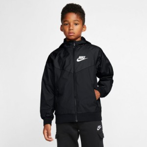 ナイキ nike ジュニア キッズ 子供 スポーツウェア ファッション 運動 YTH ウィンドランナー フーディ ジャケット 850443 011 黒