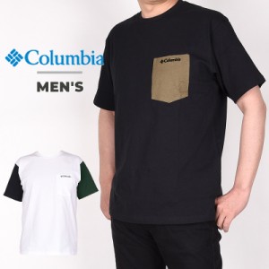 コロンビア columbia メンズ Tシャツ 半袖 カジュアル トップス UVカット ヤングストリートショートスリーブクルー XE1769 012 103 黒 白