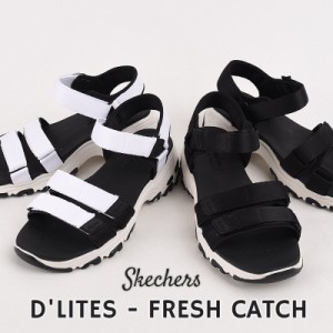 スケッチャーズ skechers サンダル レディース スポサン シューズ カジュアル D,LITES - FRESH CATCH 31514 BLK WBK 黒 白