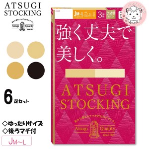 ストッキング アツギストッキング 強く丈夫で美しく ゆったりサイズ パンティストッキング 3足組2セット FP12733P JM-L