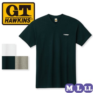 【アウトレット】tシャツ メンズ 半袖 V首 Tシャツ グンゼ GUNZE G.T.HAWKINS ホーキンス VネックTシャツ 綿100% HK2115B LL ブラック