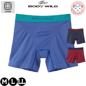 ボクサーパンツ GUNZE グンゼ BODY WILD ボディワイルド e-BOXER セミロング 立体成型 抗菌防臭 前とじ ナイロン BWS682J M/L/LL