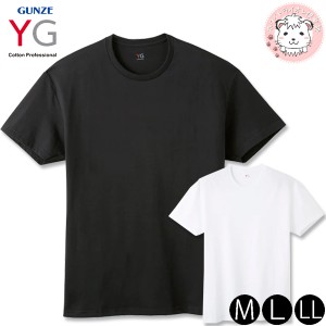 tシャツ メンズ 半袖 クルーネックTシャツ グンゼ YG コットン 超速吸水 丸首Tシャツ YV0613V M/L/LL