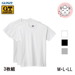 tシャツ メンズ 半袖 グンゼ  ホーキンス クルーネックTシャツ 3枚組 HK15133 M/L/LL