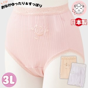 刺しゅう入り ショーツ パンツ 2枚セット レディース おへそがでない ウエストレース 大判ショーツ 深ばき おなかゆったり すっぽり 日本