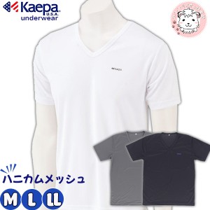 半袖 tシャツ 2枚セット メンズ Vネック Tシャツ ケイパ Kaepa KAEPA ハニカムメッシュ VネックTシャツ M/L/LL 吸汗速乾