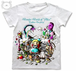Little World リトルワールド Tシャツ レディース イラスト 不思議の国のアリス 25-tw-0028