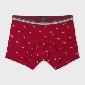 ポールスミス ボクサーパンツ　ゼブラ ショートボクサーパンツ　バーガンディー　M Paul Smith