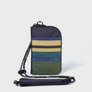 ポールスミス モバイルケース　フォンポシェット　エンジニアードストライプ フォンホルダー　ポシェット　001 Paul Smith