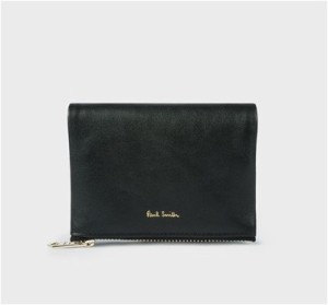 ポールスミス 折財布 メタリックポップ 2つ折り財布 ブラック Paul Smith