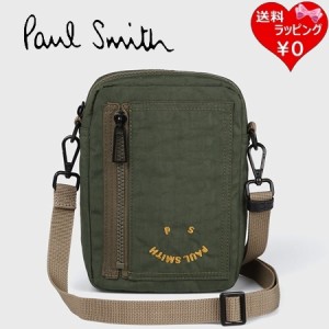 ポールスミス Paul Smith ネックポーチ PSハッピーフェイス カーキ 