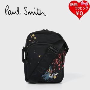 ポールスミス Paul Smith ショルダーバッグ スプラッタープリント ミニ ショルダーバッグ ブラック  