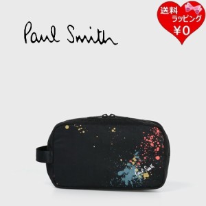 ポールスミス Paul Smith ウォッシュバッグ スプラッタープリント 防水 洗濯 キャンプ アウトドア ブラック  