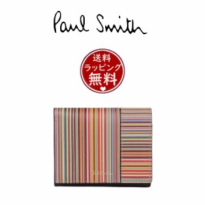 ポール・スミス Paul Smith 財布 シグネチャーストライプパッチワーク 3つ折り財布 ユニセックス マルチカラー 