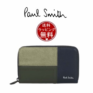 ポール・スミス Paul Smith コインケース オフセットチェック カード＆コインケース ユニセックス ネイビー 