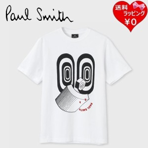 【送料無料】【ラッピング無料】ポールスミス Paul Smith Tシャツ Fastener Design プリント半袖 綿100% ホワイト  