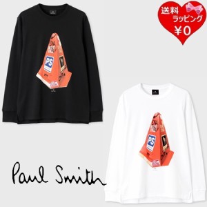 【送料無料】【ラッピング無料】ポールスミス Paul Smith Tシャツ ロンT Road Cone 長袖 オーガニック 綿100%  