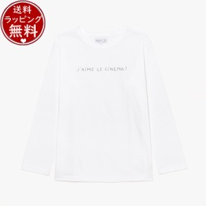 アニエスべー agnes b Tシャツ TS ロングスリーブ メッセージTシャツ ホワイト Mサイズ 