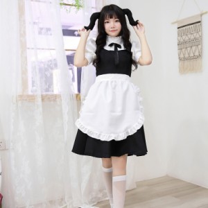 コスプレ 黒色 アイドル風 メイド服 コスプレ衣装  ハロウィン衣装 【送料無料】《代引き・日時指定・同梱不可》