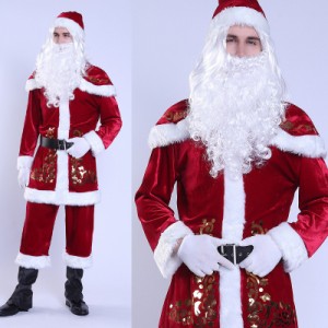 男性用 メンズ クリスマス サンタ　クロース コスプレ衣装 【送料無料】※ひげはお付致しません